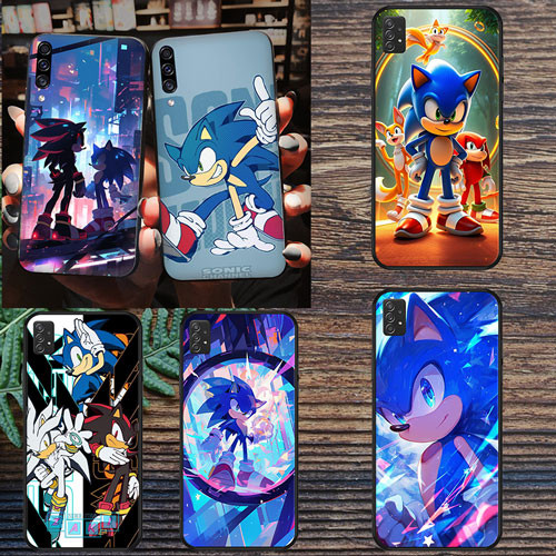 นุ่มสีดํา Samsung Galaxy A81 A82 A91 M20 M30 M30S M21 M31 M51 sonic2 เคสโทรศัพท์