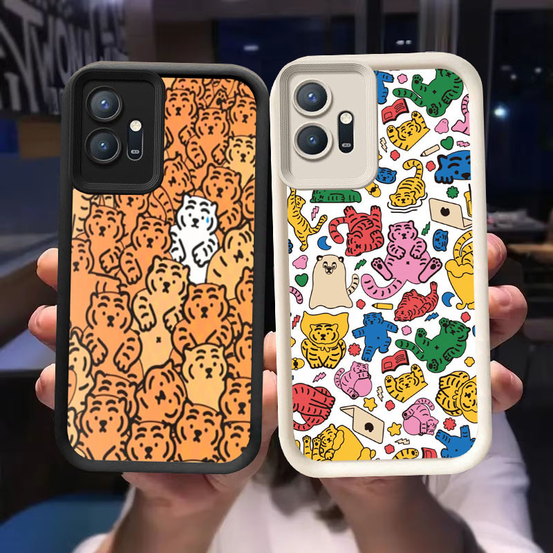 O-65 Tiger สําหรับ VIVO Y55 Y33E Y33S Y01 Y75 5G สีดําและสีขาว