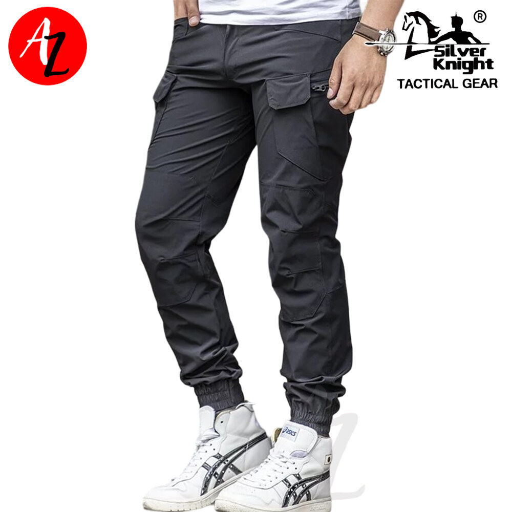Sier KNIGHT Tactical Gear Ix7 Workwear แฟชั่นกีฬากลางแจ้งกางเกงผ้ากันน้ํา