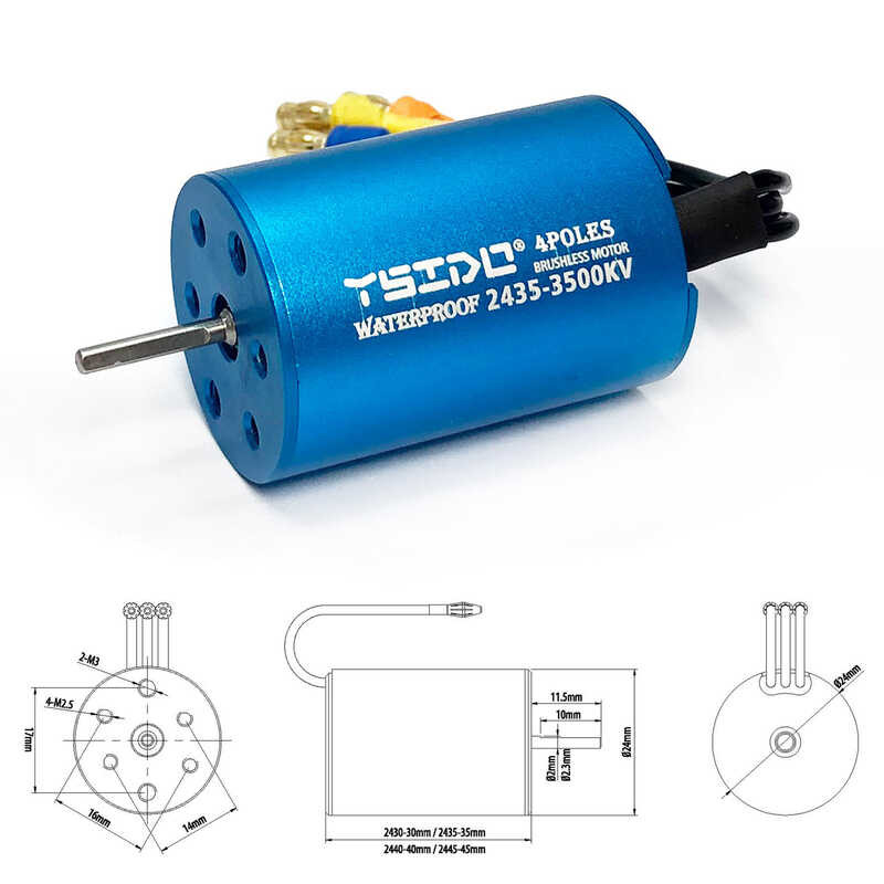 Δ YSIDO 2435 2440 2838 2847 มอเตอร์ไร้แปรงถ่าน 35A 45A ESC สำหรับ Wltoy