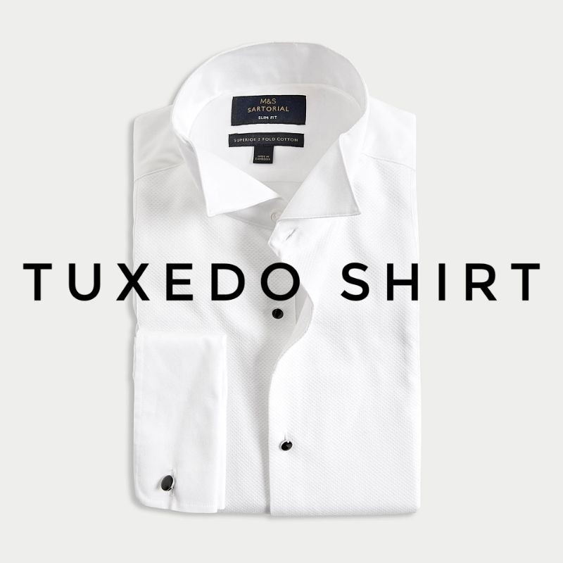 LIMITED 2024! Tuxedo Shirt M&S พร้อมส่ง