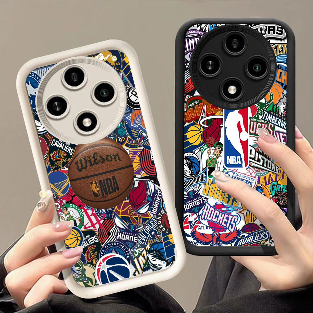 เคสสําหรับ VIVO IQOO Z9 T4 Y01A 13 NEO 10 Y300 Z9X Z10 Turbo Pro Plus 5G Q-74 โลโก้บาสเกตบอล