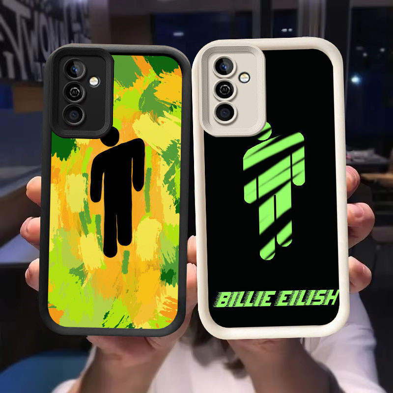 O-49 Blohsh Casing สําหรับ Samsung Galaxy S21 M15 S24 A55 5G FE สีดําและสีขาว