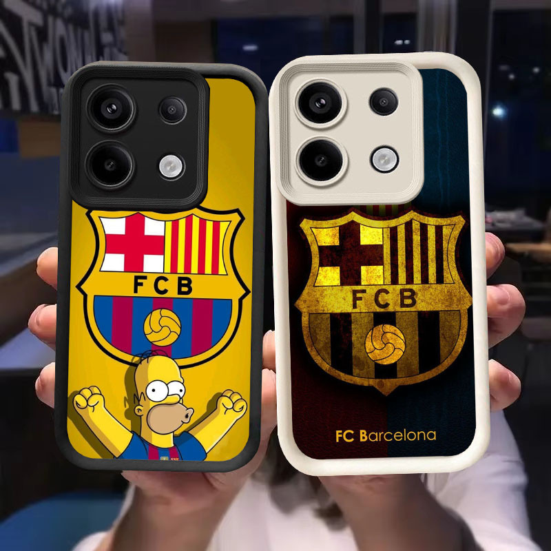 O-73 FC Barcelona Casing สําหรับ Xiaomi POCO M6 X6 NEO M7 M4 Pro สีดําและสีขาว