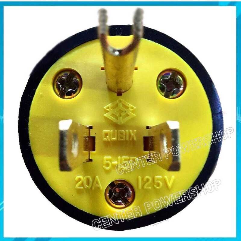 ❤ P1709 "Qubix"ปลั๊กยางตัวผู้3ขา”(แพ็ค10ชิ้น) 20A(ของแท้)Plug