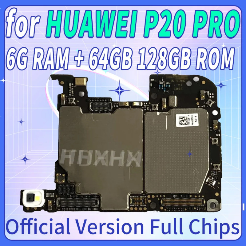 ในสต็อก Good Working เมนบอร์ดสําหรับ Huawei P20 Pro,100% ปลดล็อก Logic Board 64GB 128GB สําหรับ Huaw