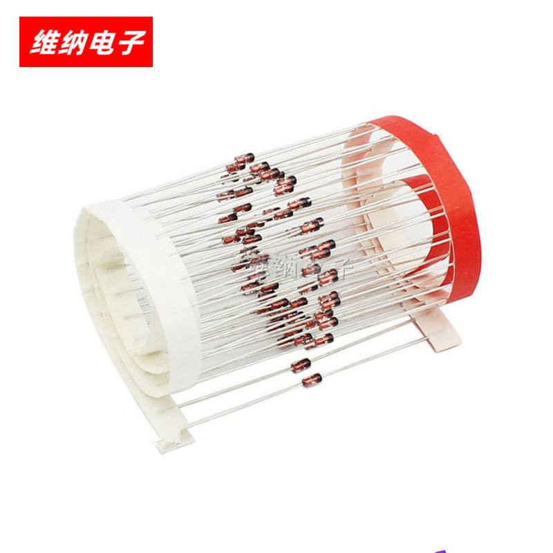 การคุ้มครองสิ่งแวดล้อม 1N4733A 1W IN4733 หลอดควบคุมแรงดันไฟฟ้า 5.1V 5V1 In-Line DO-41