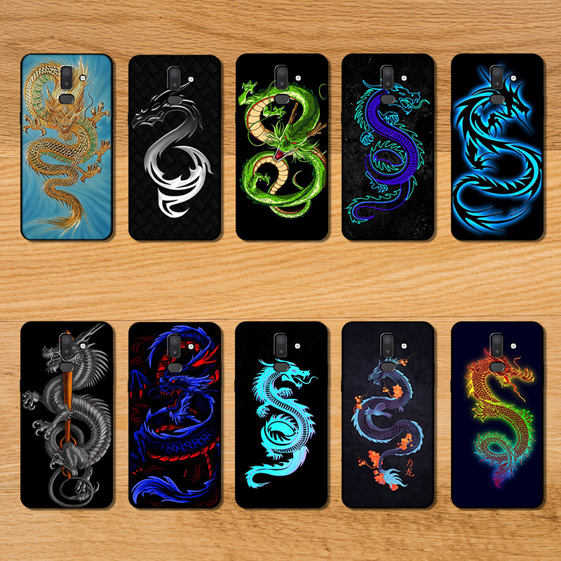 SAMSUNG เคสโทรศัพท์สีTPUนุ่มสีดําสําหรับSamsung Galaxy j4 j5 j6 j7 j730 j8 Plus Prime RB12 Dragon An