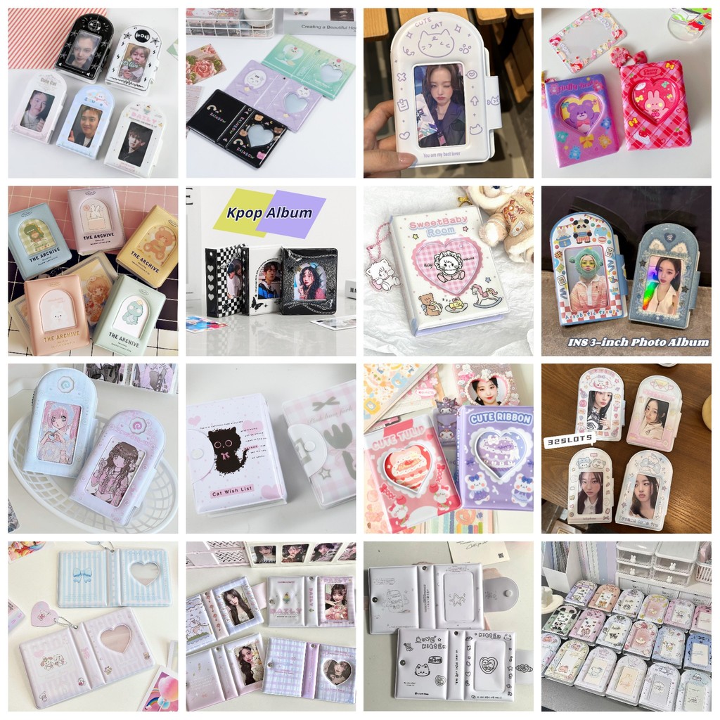 Ready32/36/40 Slots PP Photo Album with Buckle 3 Inch/2R Idol Photocard Collection Book Lomo Card Holder Organizer Storage