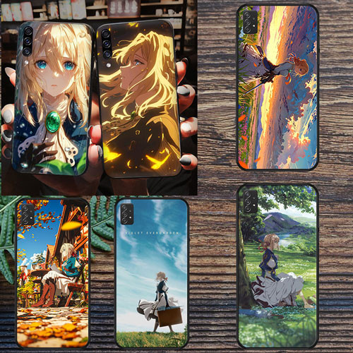 นุ่มสีดํา Samsung Galaxy A81 A82 A91 M20 M30 M30S M21 M31 M51 Violet Eternal Garden2 เคสโทรศัพท์