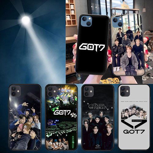 นุ่มสีดํา iPhone 5 5s SE 6 6s 6Plus 6sPlus 7 8 7Plus 8Plus X XS XR XS Max GOT7 เคสโทรศัพท์