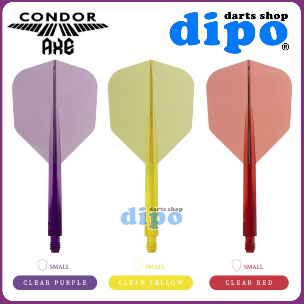 CONDOR AXE CLEAR COLORSmall (Shape)- CONDOR AXE Darts Flight (วัสดุแข็ง)