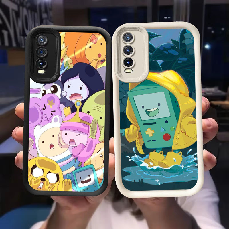 O-1 ปลอกเวลาผจญภัยสําหรับ VIVO Y11s Y12s S1 Y20i Y20 Y20s Pro สีดําและสีขาว