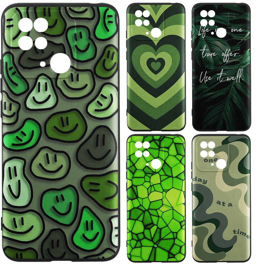 เคสซิลิโคนอ่อนนุ่ม TPU สําหรับ iPhone Apple 16 Plus Pro Max 12 11 7 8 13 X XS GO GREEN