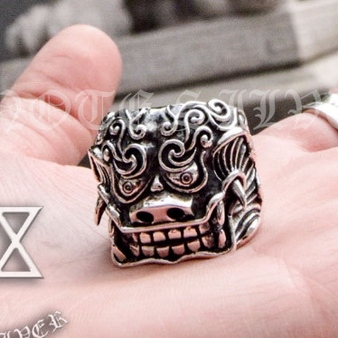 แหวนสิงโตจีน (พี่สิงห์) Big Chinese Lion 925 Silver Ring. NSRG888
