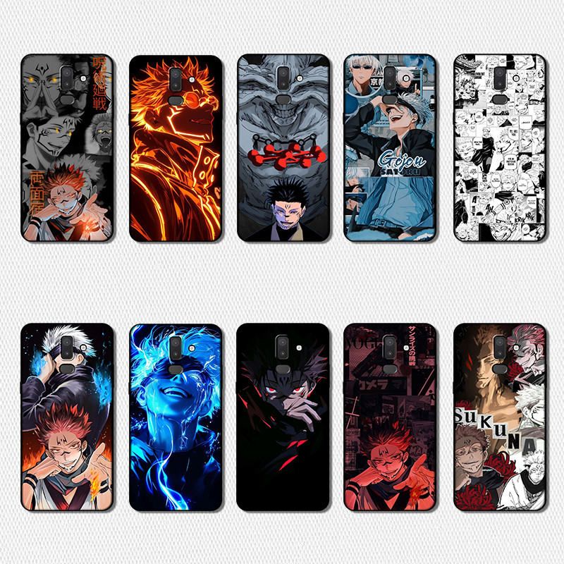 SAMSUNG เคสโทรศัพท์สีTPUนุ่มสีดําสําหรับSamsung j4 j5 j6 j7 j730 j8 Plus Prime HR36 sukuna Anti fall