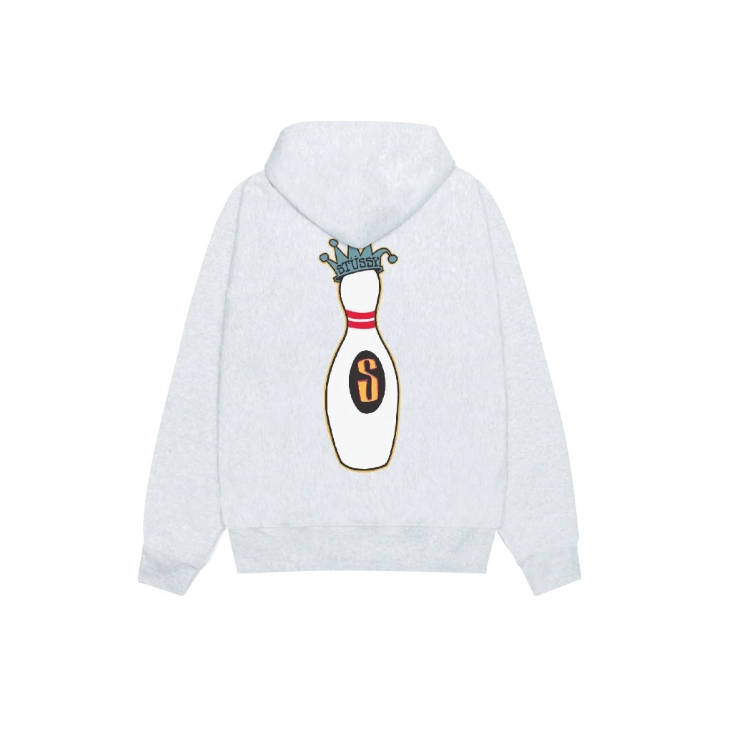 ♞,♘Stussy Zip Hoodie Kingpin (ASH HEATHER) XM
