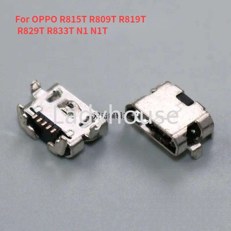 10-50pcs Dock Micro Plug USB ชาร์จ Pin Dock พอร์ตสําหรับ OPPO R815T R809T R819T R829T R833T N1 N1T ช