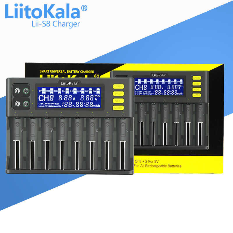 Δ Liitokala Lii-500 Lii-600 Lii-S8 Lii-Pd4 Lii-Pd2 LCD 3.7V 1.2V 18650 26650 16340 14500 / 1850