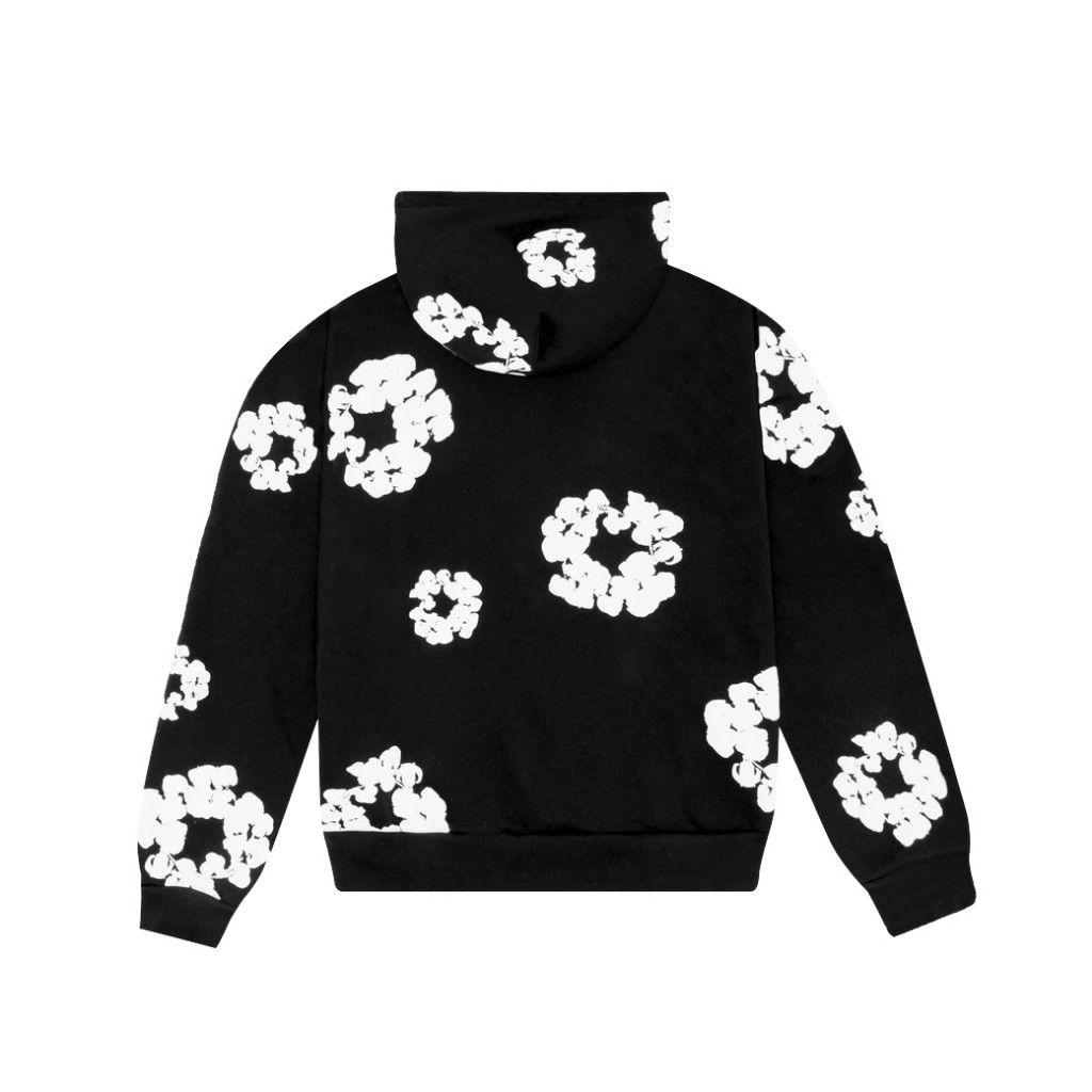 ♞Denim Tears Cotton Wreath Hoodie (BLACK) XM