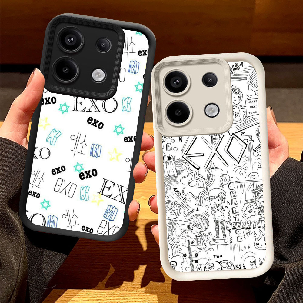 O-27 EXO Casing สําหรับ Xiaomi POCO M6 X6 NEO M7 M4 Pro สีดําและสีขาว