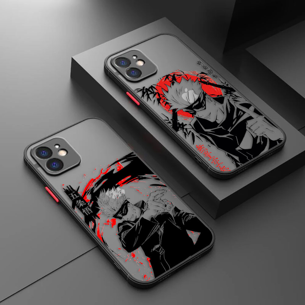 อะนิเมะ Jujutsu Kaisen Gojo Satoru การ์ตูน Matte Shock Proof ผิวรู้สึกเคสโทรศัพท์สําหรับ OPPO REALME