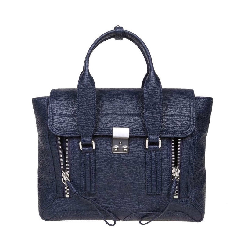 แท้ 3.1 Phillip Lim Pashli ink Leather Satchel Philliplim ฟิลลิป ลิม ฟิลลิปลิม กระเป๋าสีกรม กระเป๋า