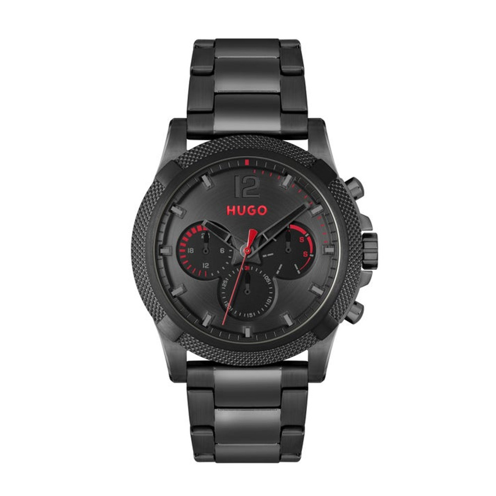 HUGO BOSS นาฬิกาผู้ชาย IMPRESS รุ่น HB1530296 สายสแตนเลส สีดำ 46มม.