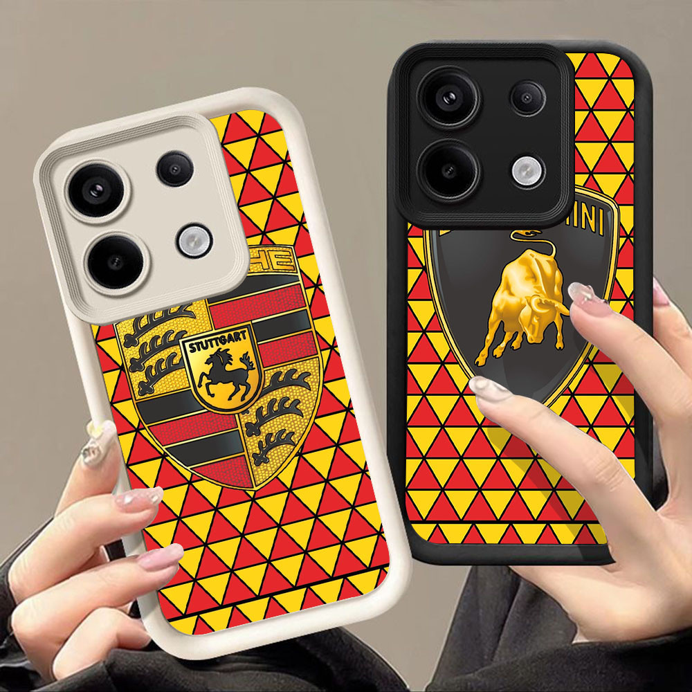 ปลอกสําหรับ Xiaomi Redmi หมายเหตุ POCO M6 X6 X7 14 13 Pro Plus 5G Q-15 โลโก้แบรนด์