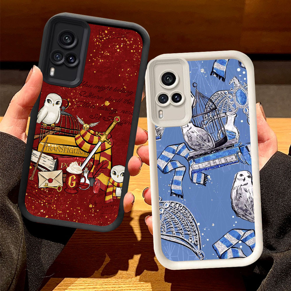 O-7 Hedwig ปลอกนกฮูกสําหรับ VIVO Y53s Y33 Y51 Y51S Y51A Y31 V21 V21E Y73 สีดําและสีขาว