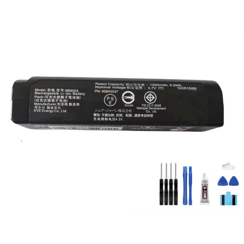 ▥ Ruixi แบตเตอรี่1900mah Sb902a Sb902ของแท้สำหรับ Shure Glx-D ดิจิตอลไร้สาย Glxd1แบตเตอรี่ Glxd