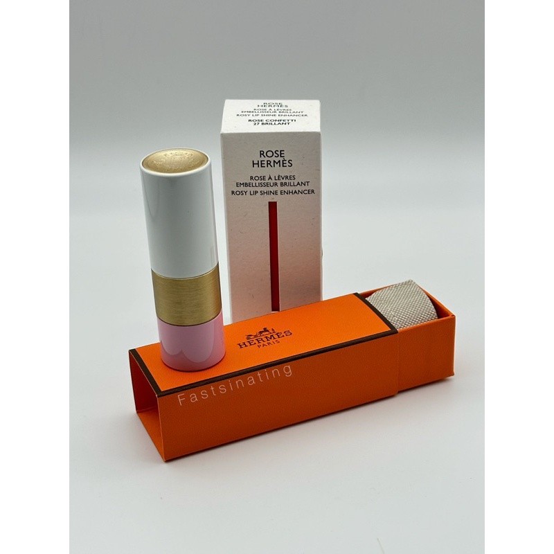 Hermes Rose Hermes Rosy Lip Shine Enhancer 27 Rose Confetti รุ่นใหม่