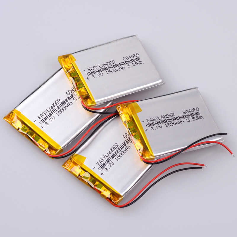 Δ 3.7V 1500Mah 604050 แบตเตอรี่ลิเธียมไอออนโพลิเมอร์แบบชาร