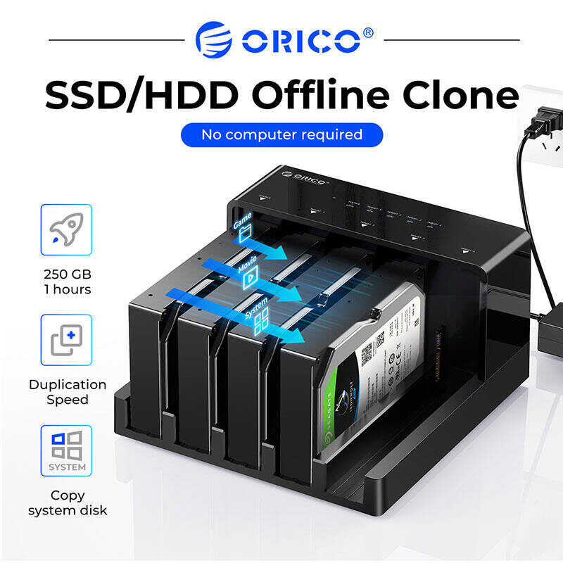 ▣ ORICO Hard Drive 5 Bay SATA To USB 3.0 HDD Docking Station With Offe Clone Function For 2.5/