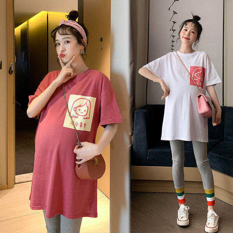 ▣ Naza Trend Store【Free Shipping】 ชุดคลุมท้องชุดฤดูร้อนเสื้อยืด