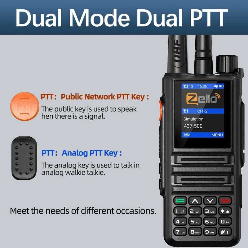 ❥ Gp-889 Walkie Talkie Global POC Zello UHF Bluetooth WIFI 2G 4G ซิ