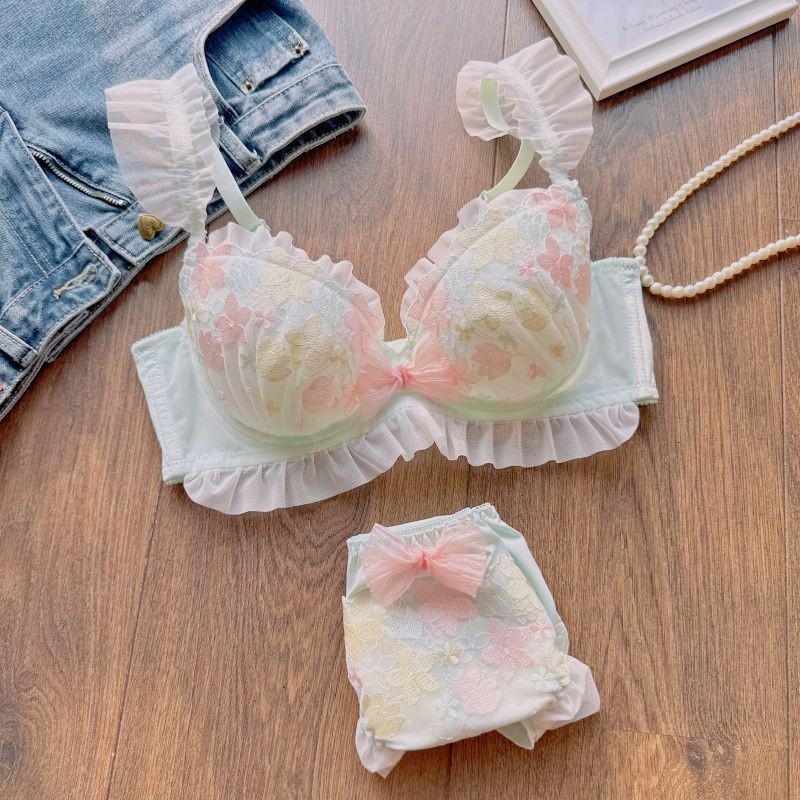 หวานญี่ปุ่นสไตล์ใหม่ชุดชั้นในชุดสาวลูกไม้น่ารักขนาดเล็กชุดชั้นในชุดชั้นในหย่อนคล้อยรวบรวมชุดชั้นในเซ็กซี่