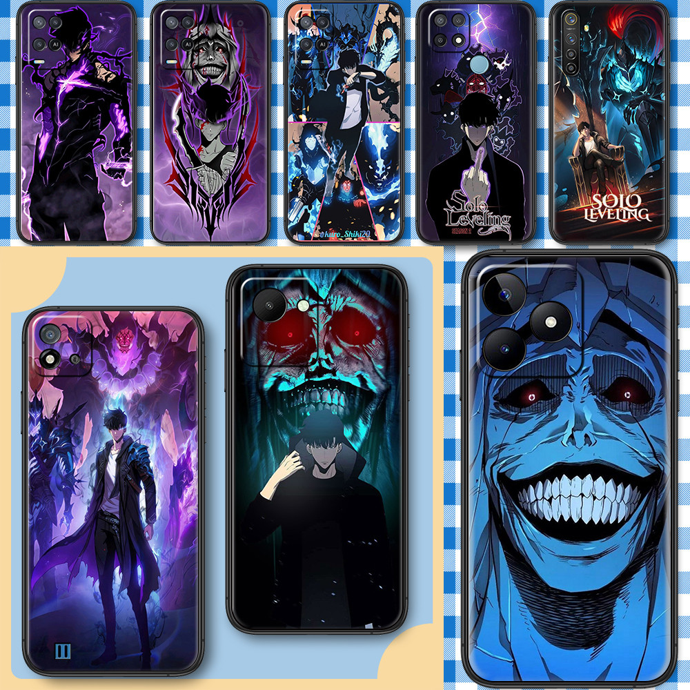 สําหรับ OPPO Reno 6 Lite 7z 8z 8T 12 11F 12F 12FS Solo Leveling เคสโทรศัพท์ TPU สีดํานุ่ม