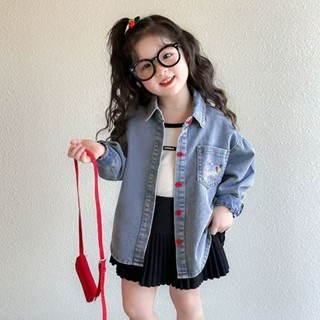 สต็อกสําเร็จรูปเสื้อคาร์ดิแกนแขนยาวพิมพ์ลายเด็กผู้หญิงฤดูใบไ…