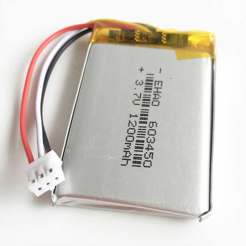 Δ 3.7V 1200Mah Li-Polymer แบตเตอรี่แบบชาร์จไฟได้ 603450 + JST PH 2.0 มม