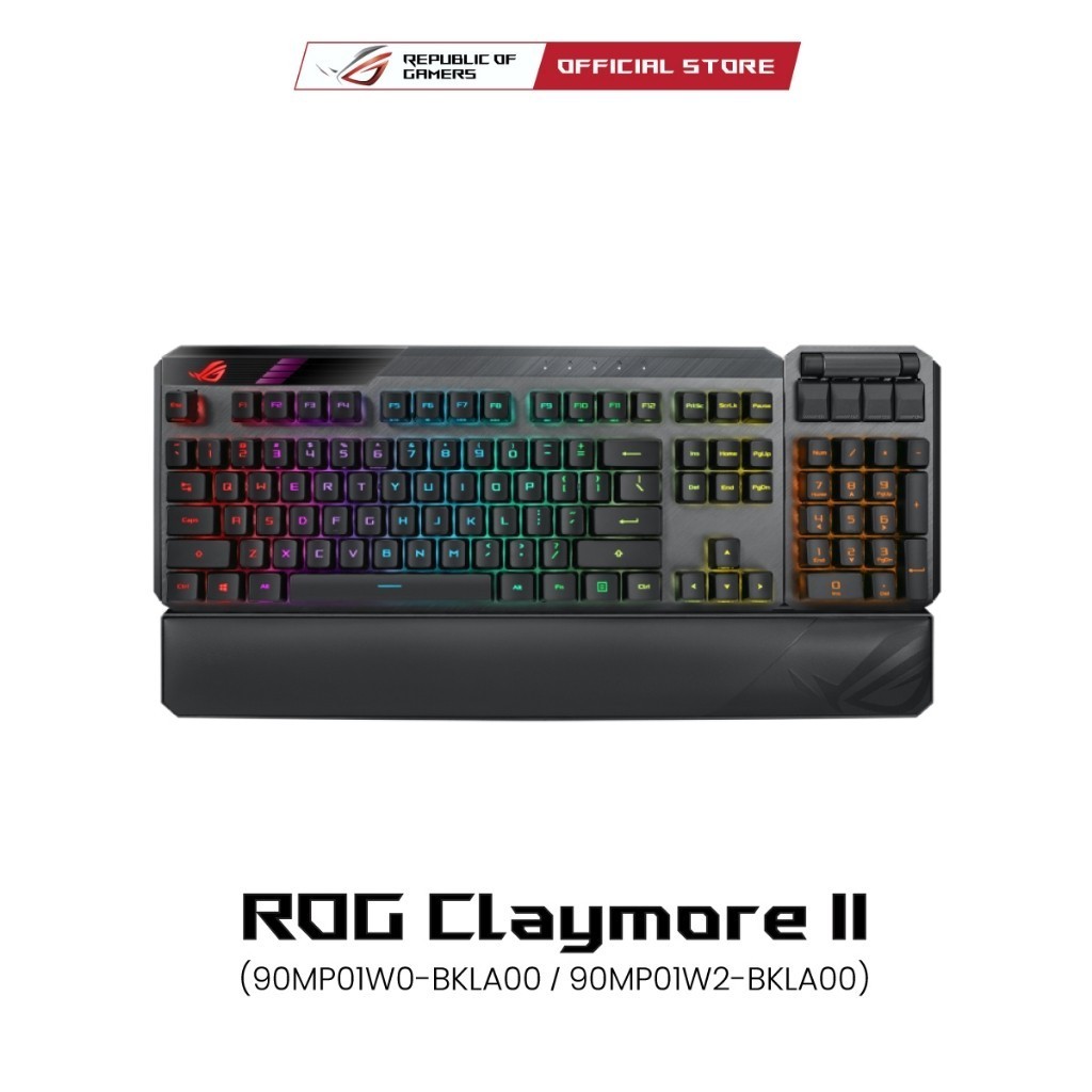 ASUS MA02 ROG Claymore II (90MP01W0-BKLA00/90MP01W2-BKLA00), gaming mechanical keyboard with ROG RX