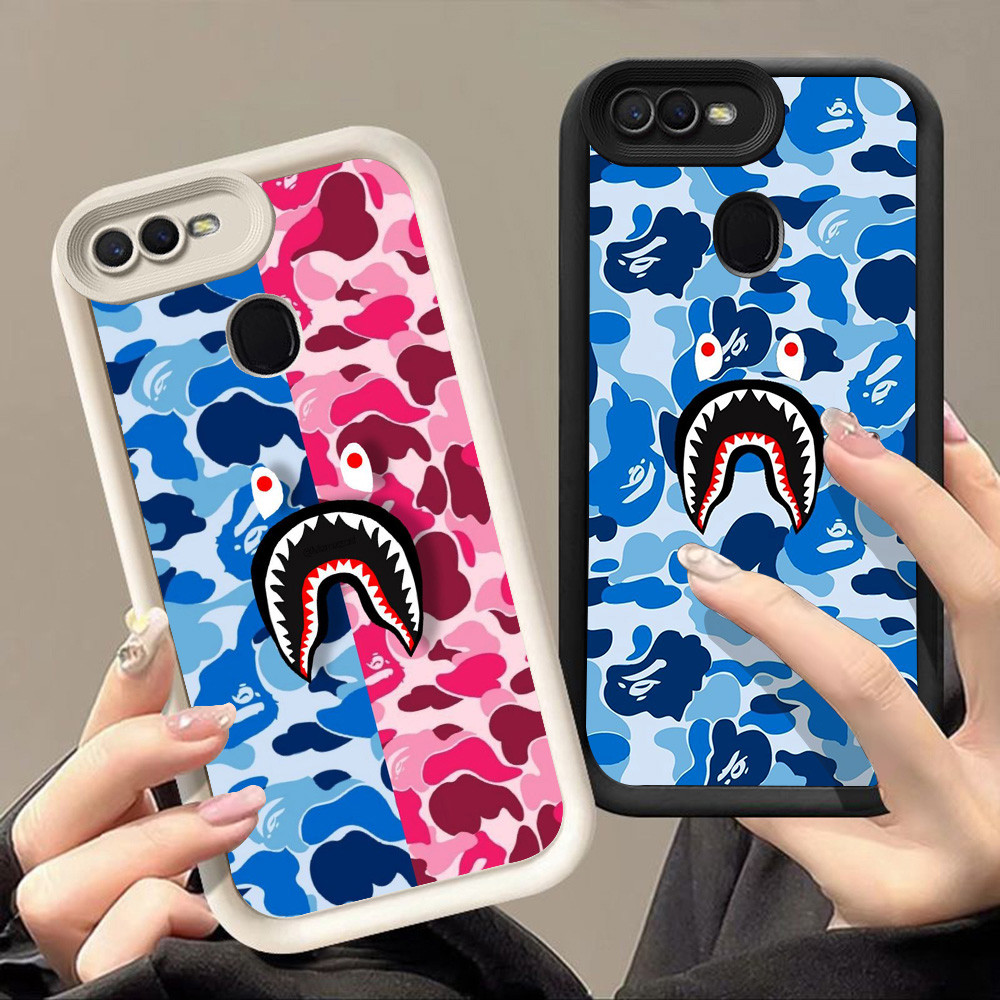 เคสสําหรับ OPPO Realme A12 A12s F7 C2 F9 C2s A5S A5 A1K A11K A12E A7 A3S Pro Q-35 bape shark
