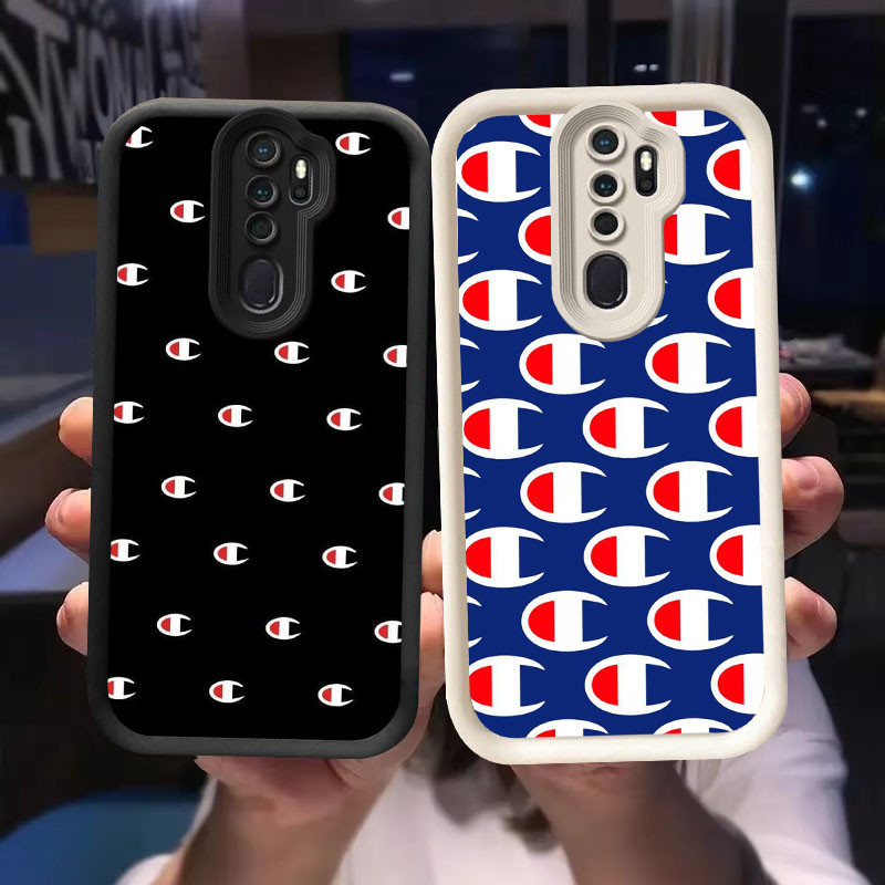 O-12 Champions Case สําหรับ OPPO Reno F5 A5 2F F11 A9 2Z 2020 Pro สีดําและสีขาว