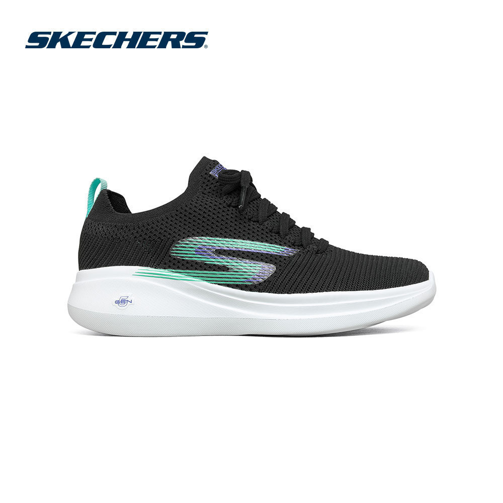 ในสต็อก Skechers Women GOrun Fast Running Shoes - 128186-BKAQ Air-cooled Goga Mat รองเท้าผ้าใบ Kasut