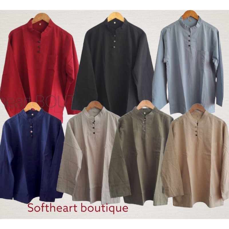 ในสต็อก BRITISH INDIA FABRIC SOFT COTTON KURTA เสื้อแขนยาวใส่สบาย..Smlxl. Xxl.