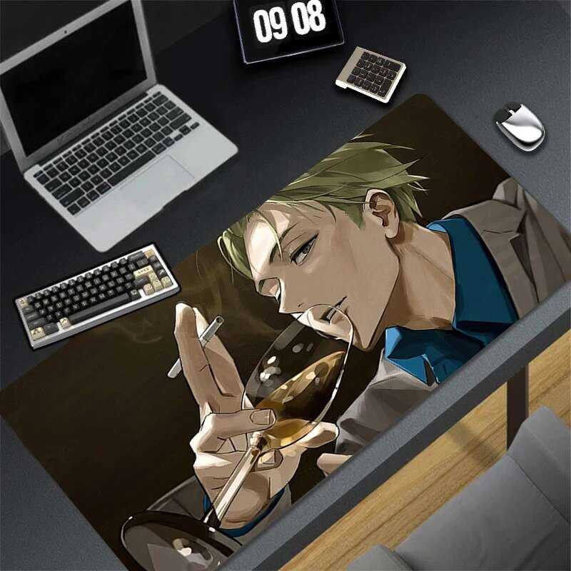 อุปกรณ์เสริมสําหรับเล่นเกมคอมพิวเตอร์ Mousepad แผ่นรองเมาส์สํานักงานแผ่นรองคีย์บอร์ด J-jujutsu Kaisen Kento Nanami โต๊ะ Decoracion อะนิเมะโต๊ะ Mat