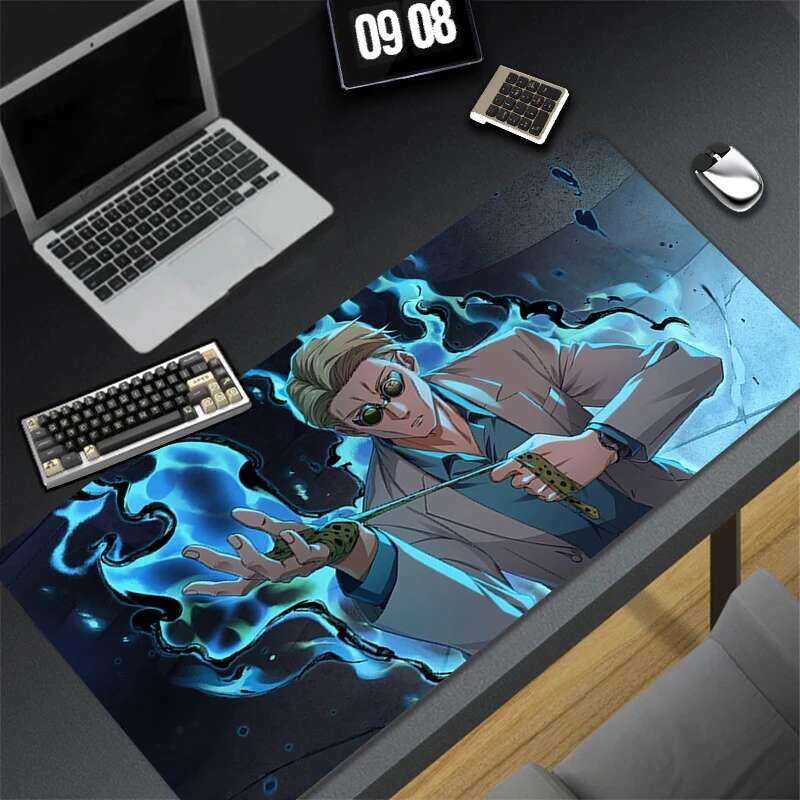 อุปกรณ์เสริมสําหรับเล่นเกมคอมพิวเตอร์ Mousepad แผ่นรองเมาส์สํานักงานแผ่นรองคีย์บอร์ด J-jujutsu Kaisen Kento Nanami โต๊ะ Decoracion อะนิเมะโต๊ะ Mat