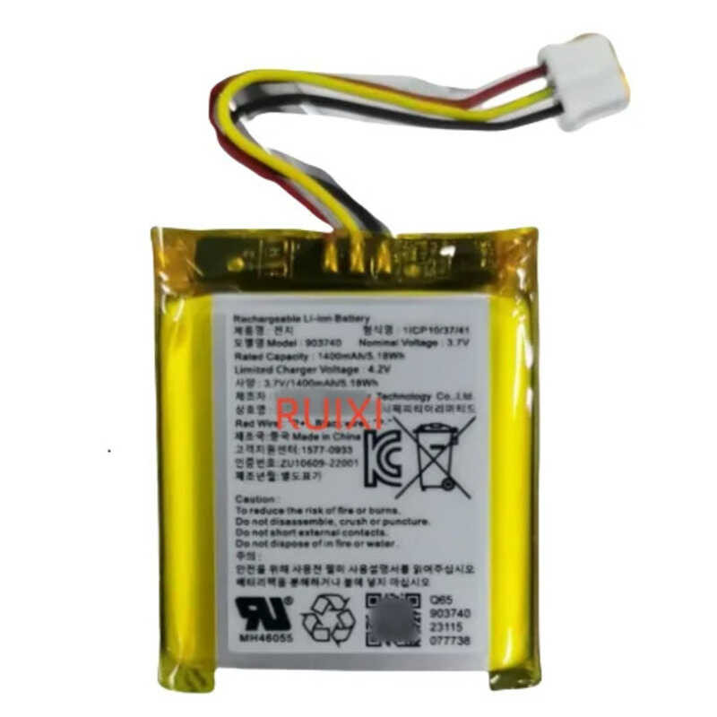 ▥ RUIXI 3.7V 1400Mah แบตเตอรี่สําหรับ Sony Srs-Xb10 Srs-Xb100 903740 Srs-Xb12 Srs-Xb13 ลําโพงบล