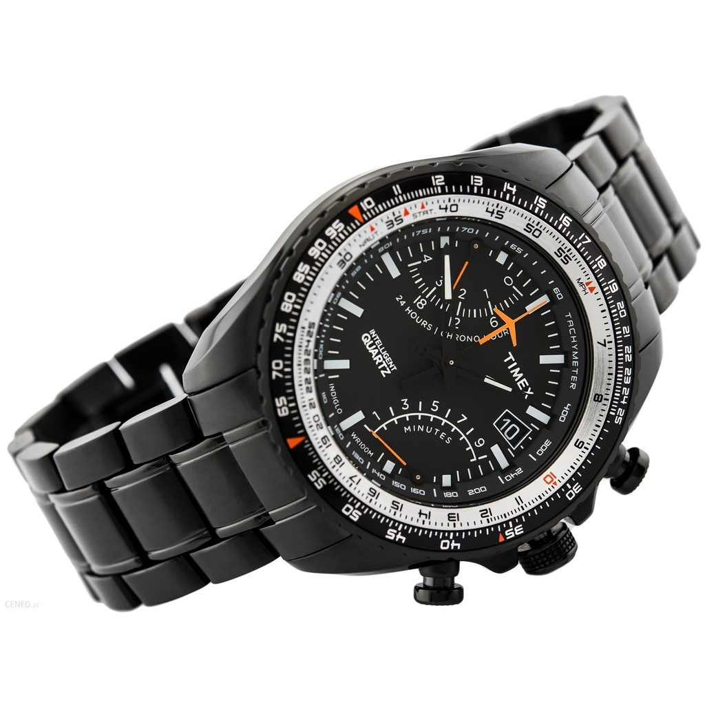 Timex Aviator Fly-Back T2P103 นาฬิกา Timex ผู้ชาย ของแท้ สายแสตนเลส รับประกัน 1 ปี 12/24HR