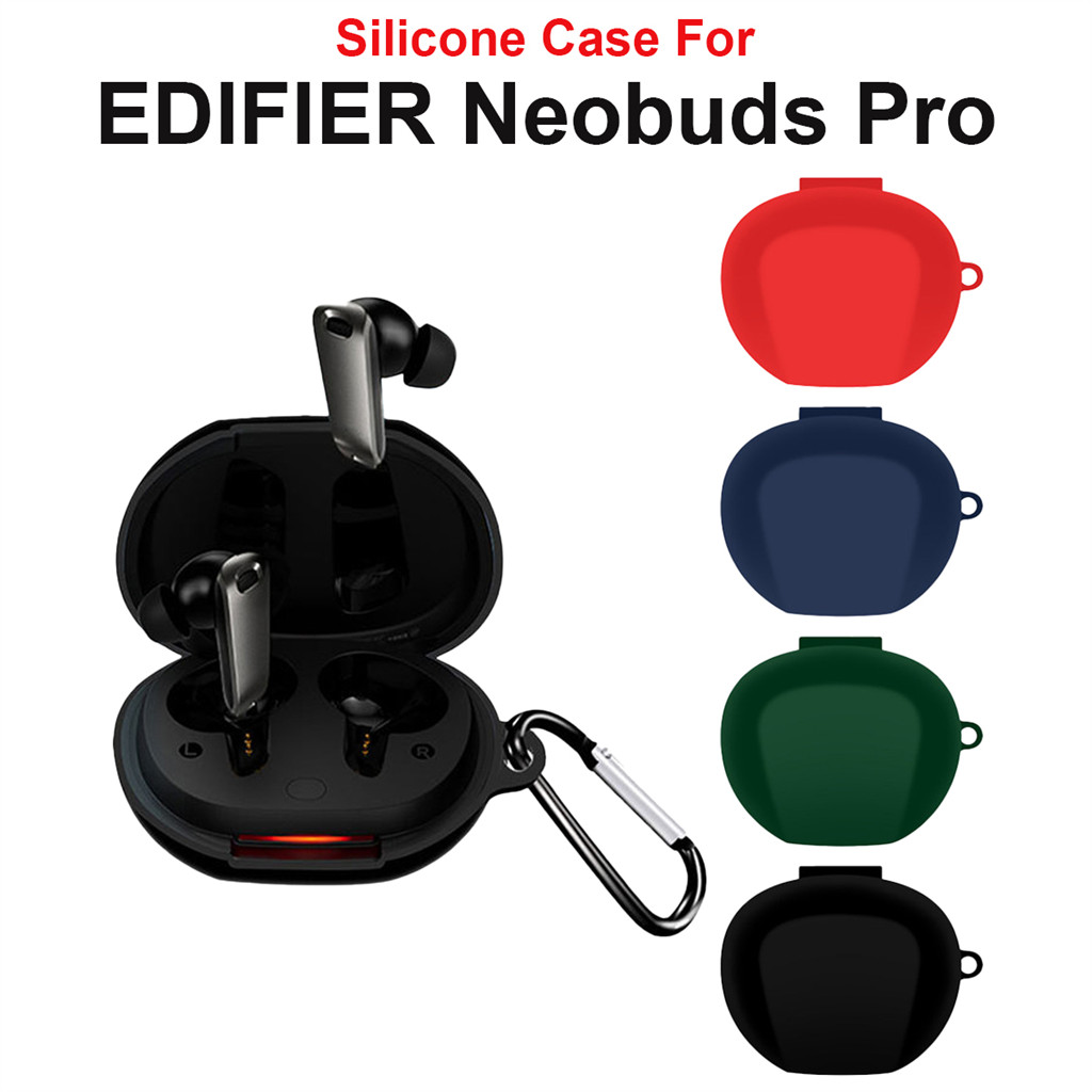 เคสซิลิโคนอ่อนนุ่มสําหรับ EDIFIER Neobuds Pro เปลือกหูฟังไร้สาย Anti-fall กันกระแทกพร้อมตะขอฝาครอบป้